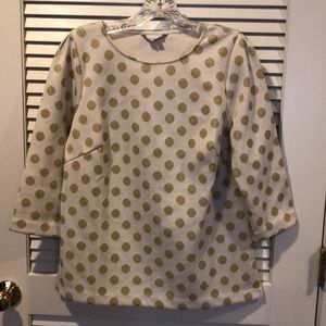 Boden Top- Gold and Glittery- Size 8